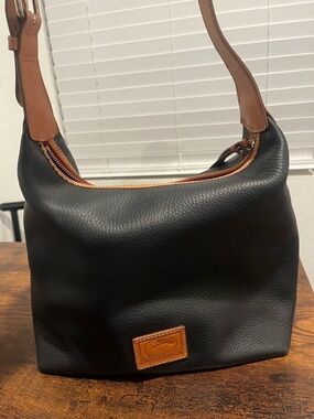 Dooney & Bourke Pebble Grain Leather Hobo Bag - Black